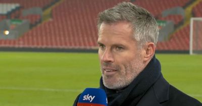 Jamie Carragher told to 'behave' by Martin Tyler after making Manchester United referee joke