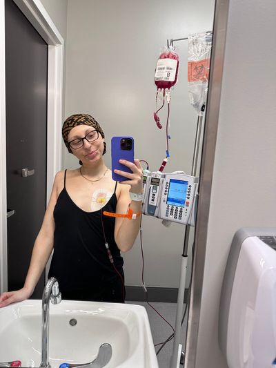 ‘A cancerous cyst that grew hair and skin left me looking 20 weeks pregnant’