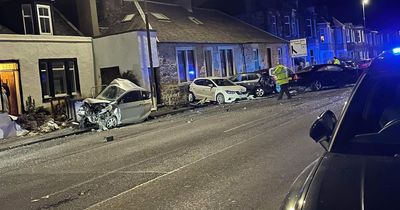 Edinburgh police hunt driver who rammed into four parked cars before fleeing scene