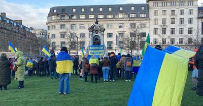 More than 1,000 turn out in solidarity with Ukraine on invasion anniversary