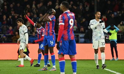 Wasteful Crystal Palace fail to punish Klopp’s nervous Liverpool in draw