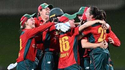 Tasmania celebrates stunning one-run win after South Australia implodes in WNCL final