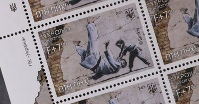 Ukraine issues anti-Putin Banksy image as an official stamp