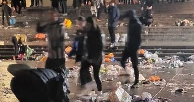 Newcastle United fans carry out clean-up operation after thousands descend on Trafalgar Square