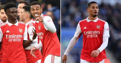 Gabriel ranted at Arsenal team-mate before being shoved by William Saliba at Leicester