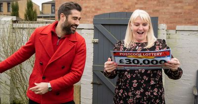 Lucky neighbours celebrate winning the postcode lottery
