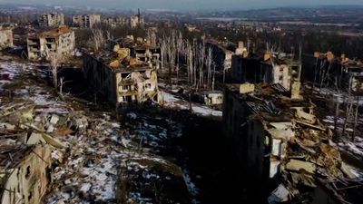 Drone footage shows Bakhmut devastated by Russian forces