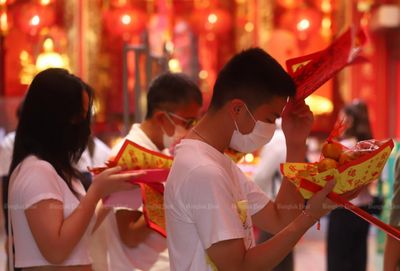 Students visiting temples for exam help