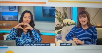 Lorraine returns after battling 'cracker of a bug' as Glasgow TV host gives thanks to Ranvir
