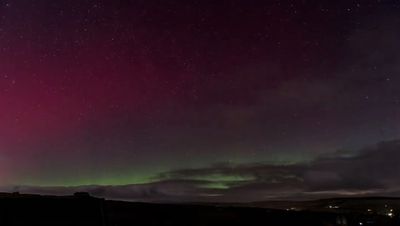 What is the best time and place to see the northern lights in the UK on Tuesday?