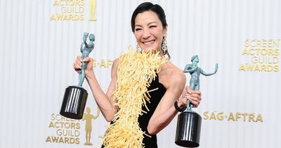 Michelle Yeoh in tears as she swears in emotional SAG Awards acceptance speech