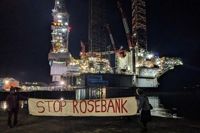 'No new oil': Campaign groups project message onto Dundee oil rig