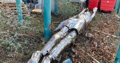 Wirral Council branded 'disgraceful' as 'wonderful' sculpture dumped by bins