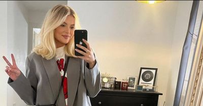New mum Lucy Fallon branded a 'hotty' as she 'gets dressed' after son's birth before showing her support for 'Team Bambi'