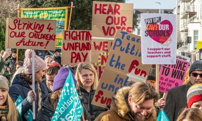 Tens of thousands of teachers to strike in England, Scotland and Wales