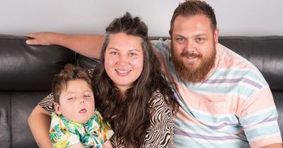 The courageous Newcastle boy, three, who cannot walk or talk and suffers 15 seizures a day