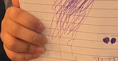 Mum 'can't stop laughing' at three-year-old child's unflattering drawing of her dad
