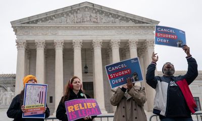 Student loan borrowers rally as US supreme court hears debt relief cases