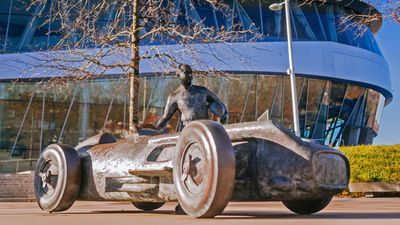 Life-Size Juan Manuel Fangio Sculpture Greets Mercedes Museum Visitors