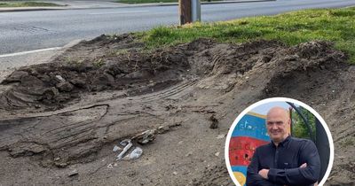 Homeowners 'going mad' over grass verges with 'golf bunker' holes