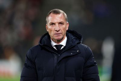 Beaten Brendan Rodgers holds his hands up after Leicester crash to Blackburn