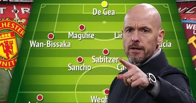 Man Utd predicted line-up vs West Ham as Marcus Rashford decision set to be made