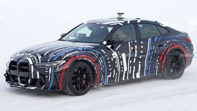 BMW M Quad-Motor EV Spied In The Cold Testing As Modified i4 M50