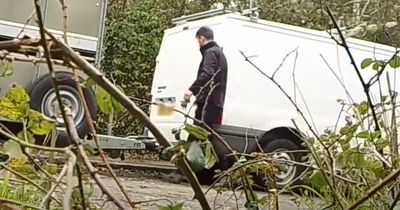 Warning issued as van driver caught dumping trailer full of waste