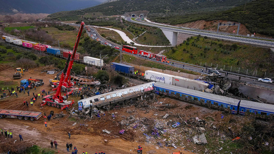 Stationmaster arrested after Greece train crash kills 36