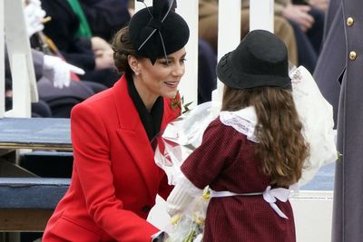 Kate delights young girl who gave her flowers at St David’s Day parade