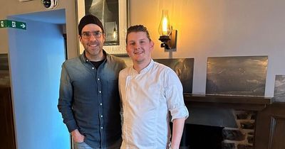 Star Trek actor Zachary Quinto visits Skye restaurant as he poses with staff