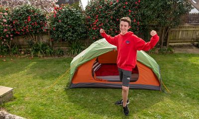 ‘Tent boy’ ends charity camping challenge after three years