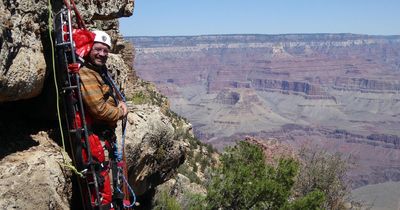 Terrified Nick Knowles faces fear of heights as he's flung at 40mph over Grand Canyon