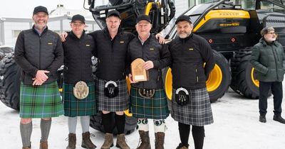 Royal Burgh of Annan Pipe Band plays special role in milestone for Finland's forestry industry