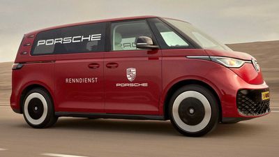 VW ID. Buzz With Porsche Branding Harkens Back To Renndienst Vans