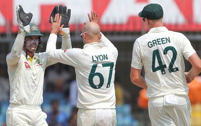 Nathan Lyon-inspired Australia closes in on win in third Test at Indore