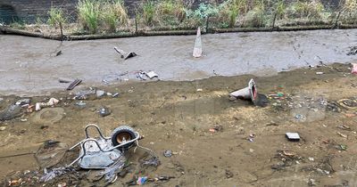 Rochdale Canal branded an 'eyesore' as draining reveals disgusting scenes underneath the water