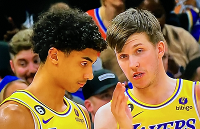 Austin Reaves unintentionally channeled his LeBron James meme by coaching a Lakers teammate