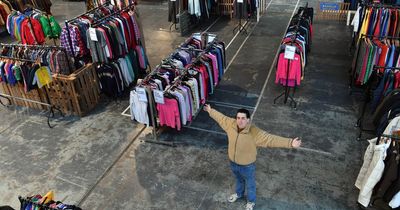 Huge vintage clothing warehouse where you can get designer brands at a fraction of the price