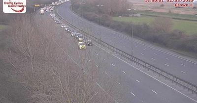 M4 crash: Eastbound carriageway to remain closed for 'several hours' as trapped traffic turned around