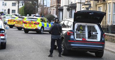 Armed police with riot shields descend on home