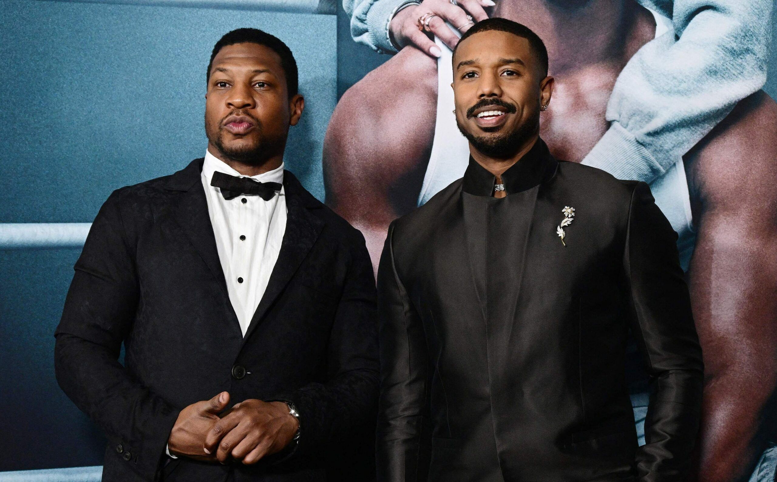 Michael B. Jordan and Jonathan Majors at the CREED III London