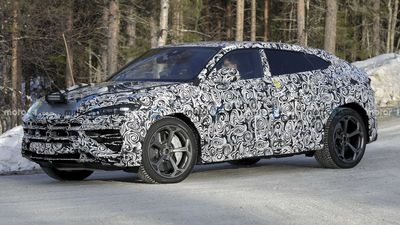 Lamborghini Urus PHEV Spy Shots Show Sporty Crossover Covered In Camo