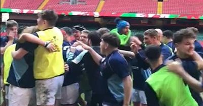 Schoolboy’s 'nerves of steel' penalty kick sparks wild scenes at Principality Stadium and gets Wales star’s seal of approval