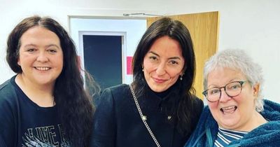 Janey Godley makes Davina McCall 'laugh and cry' as she attends Scottish show ahead of Glasgow gig