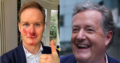 Dan Walker hits back at Piers Morgan with Meghan Markle dig after claims he 'milked' injuries from bike crash