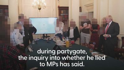Boris Johnson may have misled Parliament over ‘partygate’, MPs say, as new picture emerges of ex-PM next to champagne