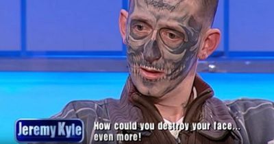 Jeremy Kyle Show's 'most memorable guest' with skull face tattoo dies in sleep