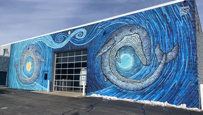 Whale mural at Lake Barrington business is artist Eddaviel’s statement on the environment