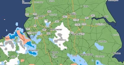 Met Office map shows the areas where snow is forecast to fall in Greater Manchester next week